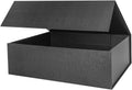 black magnetic extra large gift box with lid,16.5x13x5, main product view