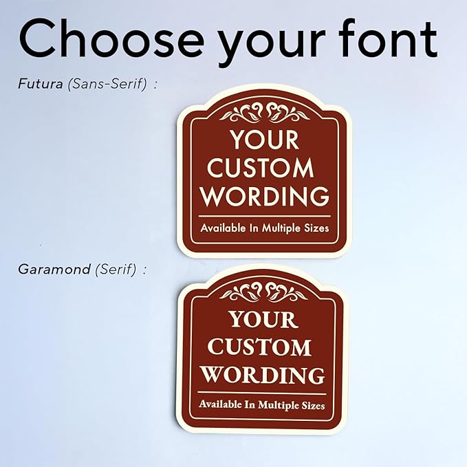 Custom Decorative Outdoor Metal Sign - Personalized Aluminum Driveway Sign, Waterproof, Made In USA - Design 1 Red Brick 18x18 In