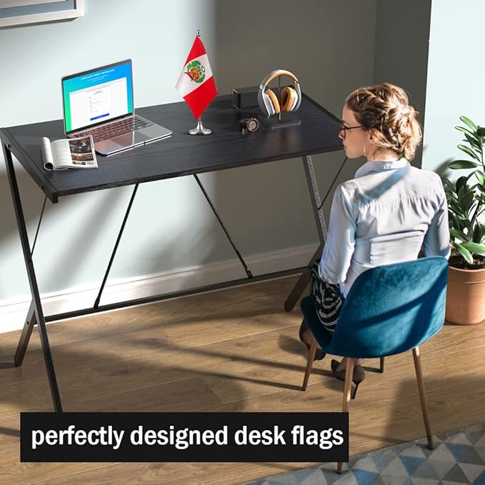 Peru Flag Peruvian Flags, Small Mini Peruvian Desk Flag, Used for Table Office Classroom Home Patriotic Events Decorations