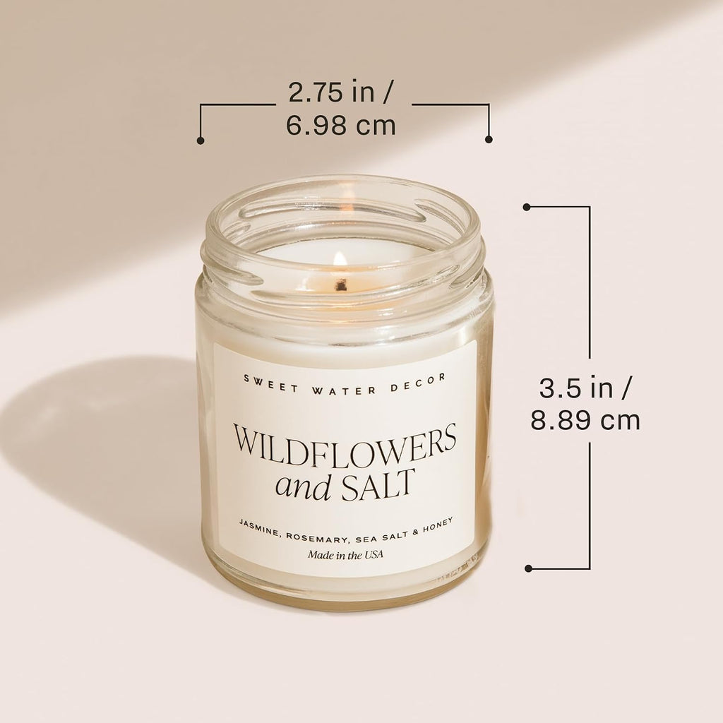 Sweet Water Decor Hello Pumpkin Candle - Fall Soy Candles with Pumpkin, Warm Spices, Vanilla and Buttery Pie Crust - Pumpkin Candles for Home with 40 Hours Burn Time - 9Oz Gold Lid Clear Jar Candle