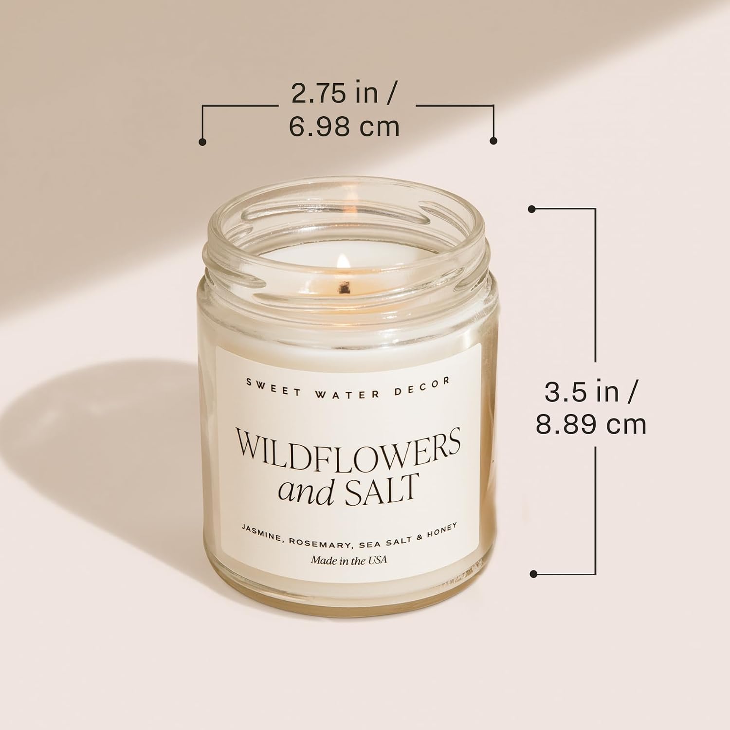 Sweet Water Decor Hello Pumpkin Candle - Fall Soy Candles with Pumpkin, Warm Spices, Vanilla and Buttery Pie Crust - Pumpkin Candles for Home with 40 Hours Burn Time - 9Oz Gold Lid Clear Jar Candle