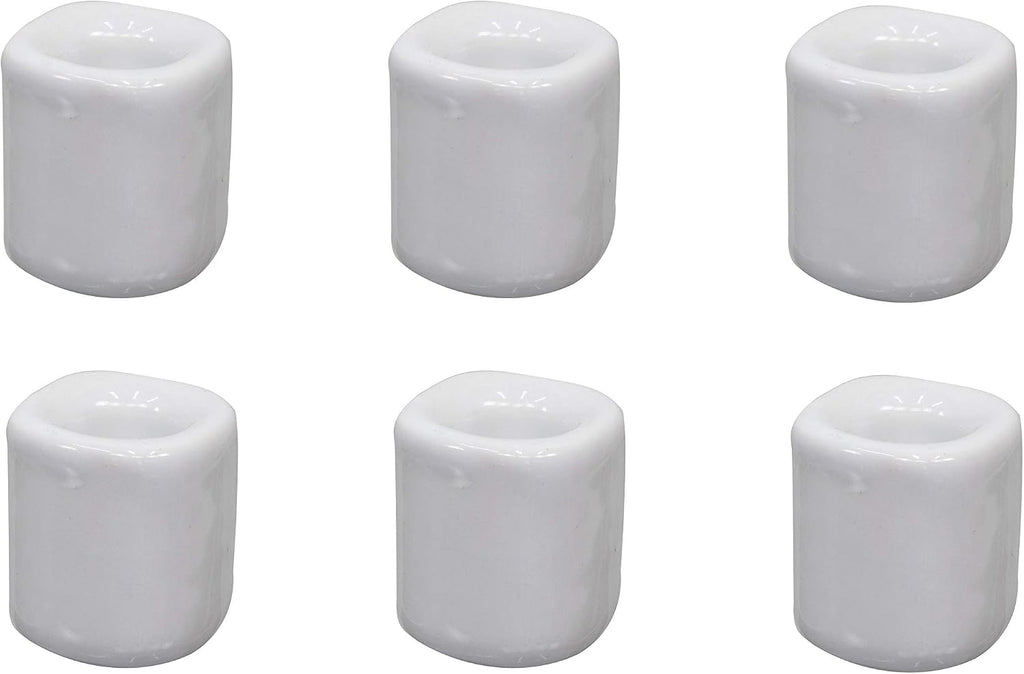 Kheops 5 pcs Ceramic Chime Ritual Spell Candle Holders - White