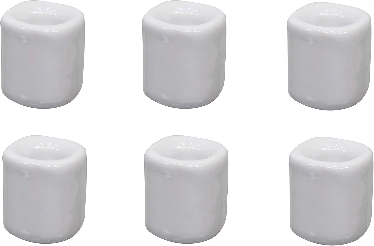 Kheops 5 pcs Ceramic Chime Ritual Spell Candle Holders - White