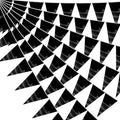 20M/65FT Black Triangle Pennant Banner Flag Metallic Fabric Bunting Garland for Christmas Graduation Birthday Wedding Engagement Bachelorette Holiday Halloween Celebration Hen Party Supplies