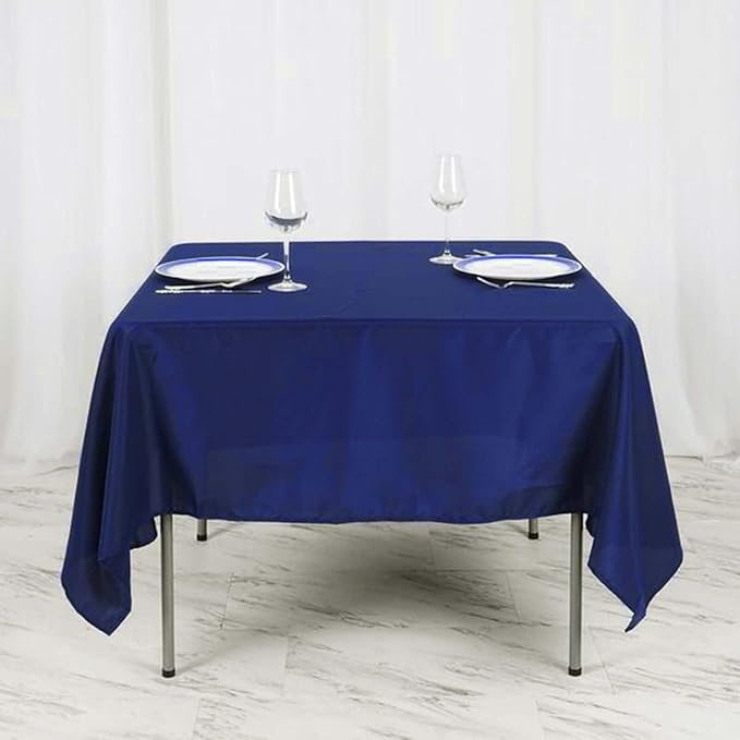 Efavormart 70" Square Linens Navy Blue Wholesale Linens Polyester Square Linen Tablecloth for Wedding Banquet Party Restaurant
