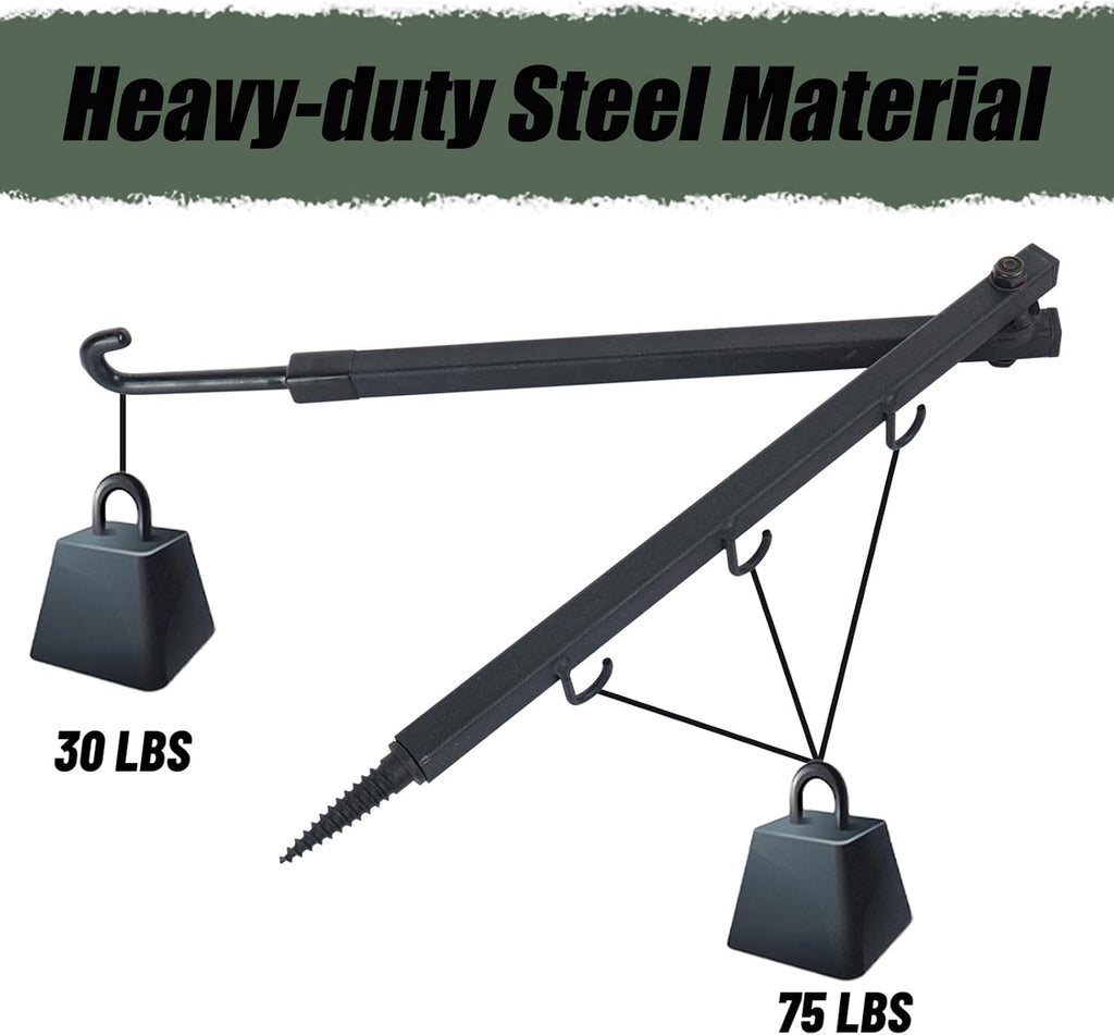 highwild tree stand folding bow hanger gear hanger, side view