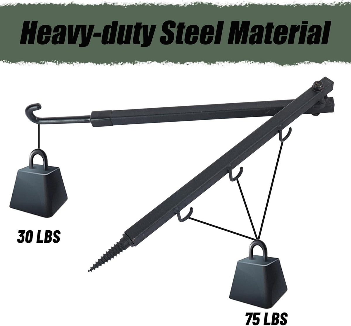 highwild tree stand folding bow hanger gear hanger, side view