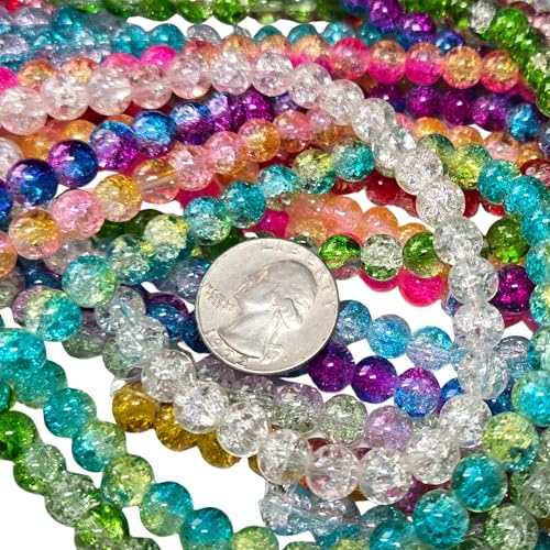 8mm glass beads round bulk, diy jewelry supplies showing dimensions
