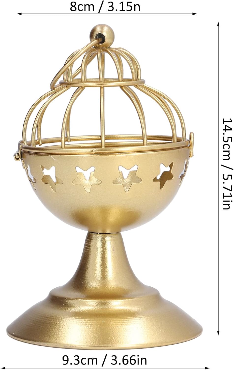 AYNEFY Birdcage Gold Candle Holder Bowl CandleholdersPremium Iron Votive Holder for Table Decoration Birthday Party Ornaments (A)