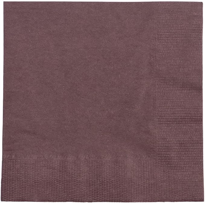 JAM PAPER Small Beverage Napkins - 5 x 5 - Burgundy - 50/Pack