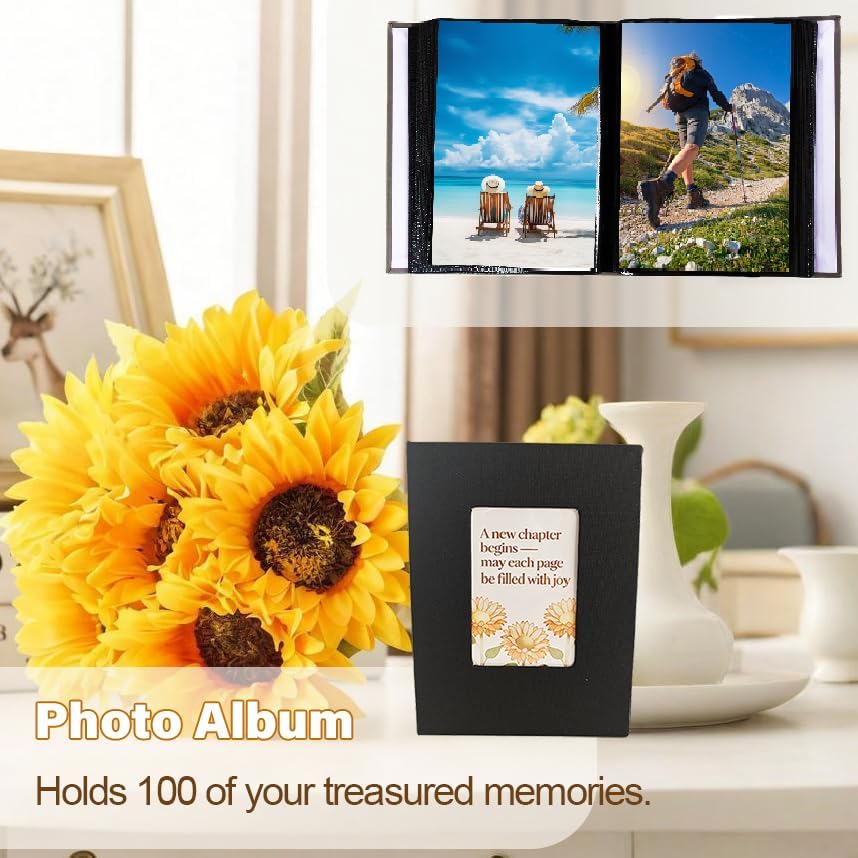 Coworker Leaving Gift Box, Retirement Gift for Women Men, with 100p Photo Album & Crochet Bee, Farewell Going Away Goodbye Gift Box for Leaving Colleague Neighbors Nurses Friends