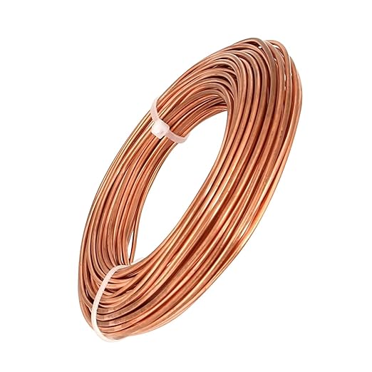 99.9% Soft Copper Wire, 6 Gauge/ 4.1 mm Diameter, 12.5 Feet / 3.8m, 1 Pound Spool Pure Copper Wire, Jewelry Making Wire Craft Wire