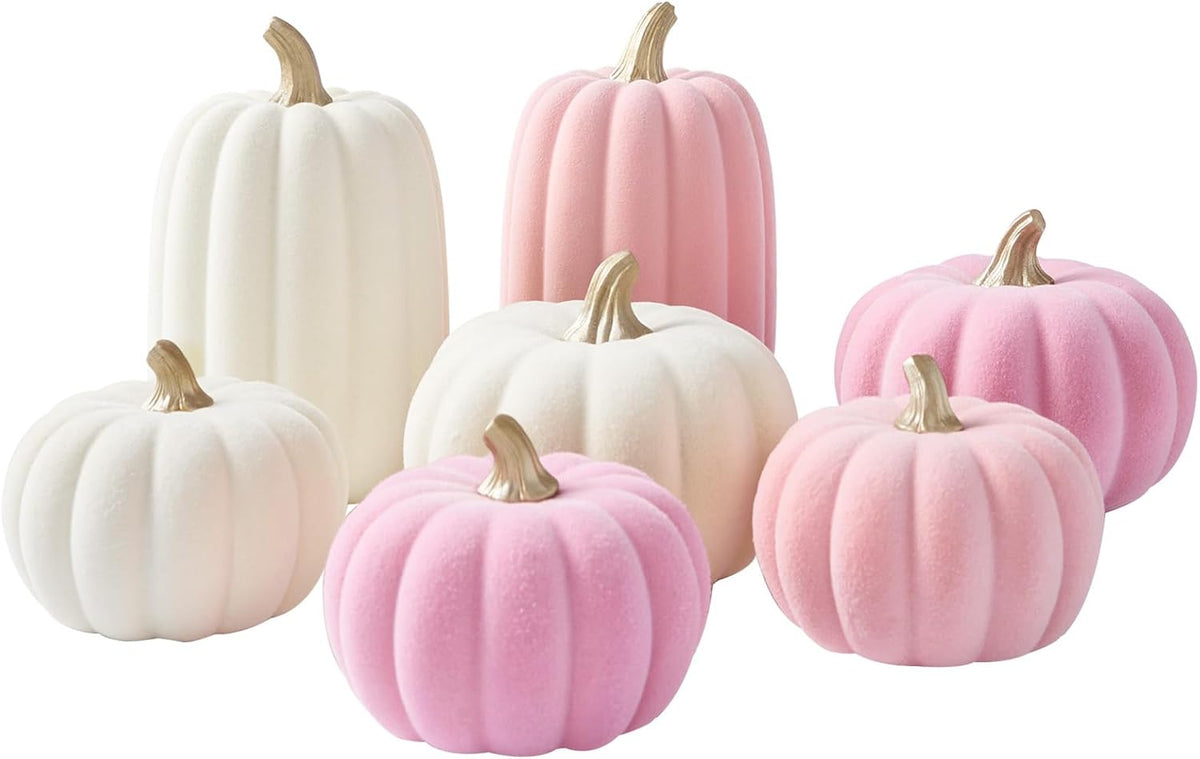 WDS WONDROUS Pumpkins Fall Decoration Thanksgiving Set for Decorating, 7PCS