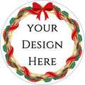 100-1000pcs Custom Stickers Merry Christmas Stickers Personalized Labels Adhesive Xmas Decorative Envelope Seals Stickers for Cards Gift Boxes (Round-2)