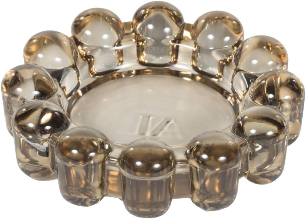 Alice Lane Home Collection Original Smoky Glass Small Bubble Candle Dish | Votive and Candle Plate, Diffuser Base, Wax Catcher, Decorative Tray, Jewelry Catchall, Decorative Tabletop Accent