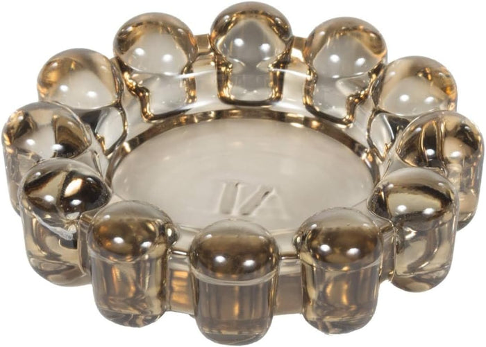 Alice Lane Home Collection Original Smoky Glass Small Bubble Candle Dish | Votive and Candle Plate, Diffuser Base, Wax Catcher, Decorative Tray, Jewelry Catchall, Decorative Tabletop Accent
