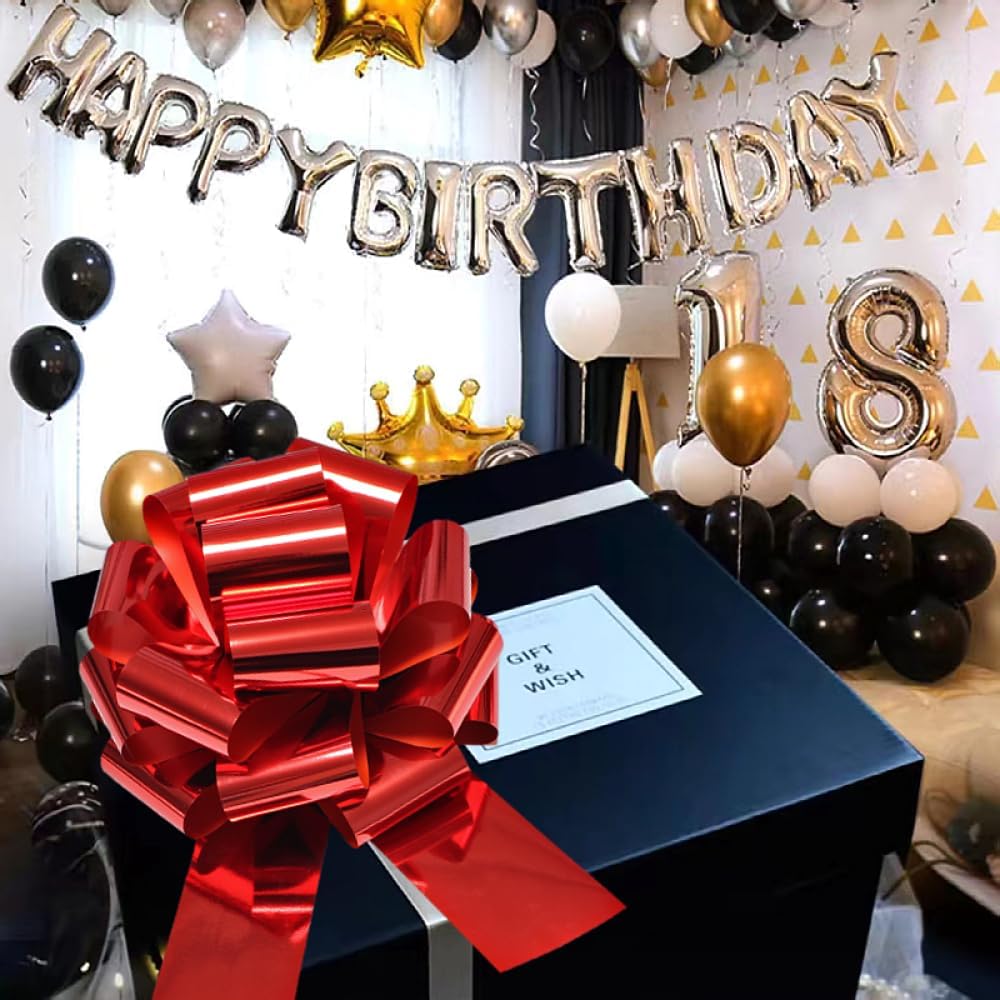 14 Inch Big red Bow,1Pcs Big Bow for Present,Big Gift Bow for appliances,Bikes,Table Decorations and Party Events (Red)