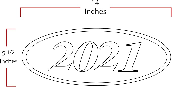 EZ-Line Oval Model Windshield Year Stickers for Car Windows Red and Yellow Large Vinyl Dealership Supplies 1 Dozen Pro Pack (2011)