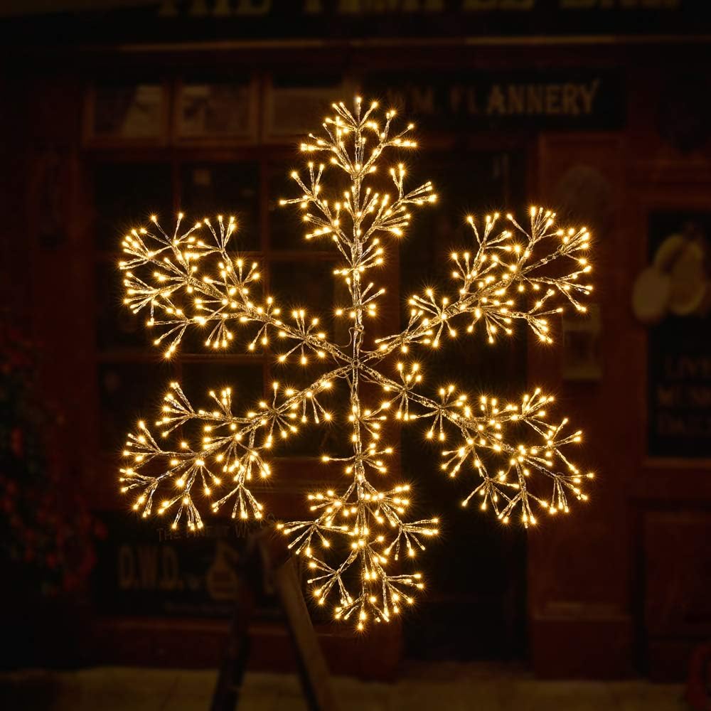 lightshare 36inch 528 led starburst snowflake light, twinkle, main product view