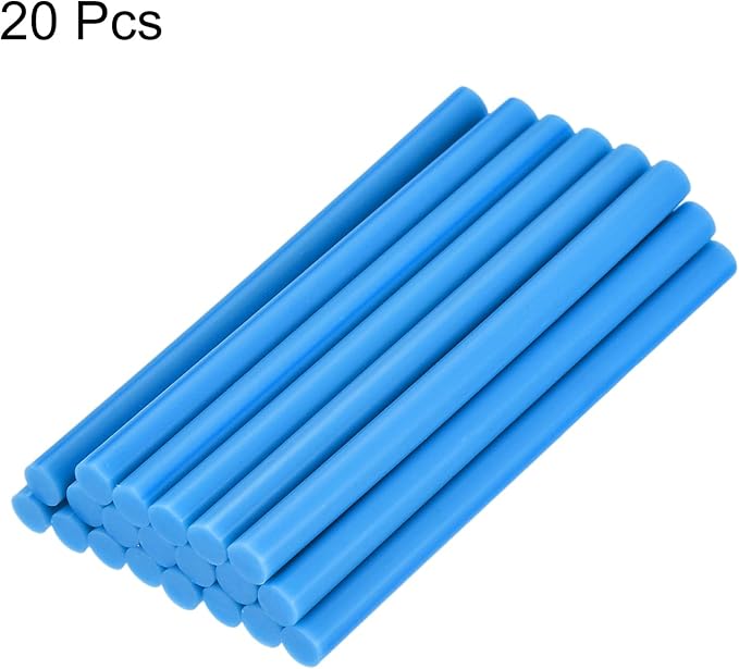 uxcell 20pcs Hot Glue Sticks for Glue Gun 11mm/0.43-inch x 4-inch Mini Hot Melt Adhesive Glue Stick Sky Blue