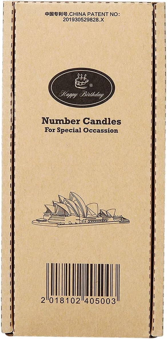 60th Birthday Candles,Gold Number 60 Cake Topper for Birthday Decorations Party Decoration