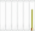 CYS EXCEL 6 PCS Glass Hurricane Tubes (H:14" D:2.5") - Fits Candles up to 2" Wide, Requires Holder Base 2.75" or Wider