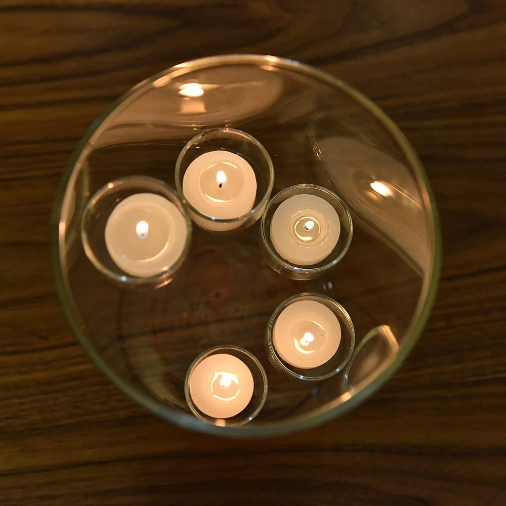 Glass Hurricane Candle Holder for Tea Light, Clear Cylinder Pillar Candle Holder for Table Centerpiece Decorations, Hurricane Glass Candle Holders for Dining Room Wedding Parties Home Decorations