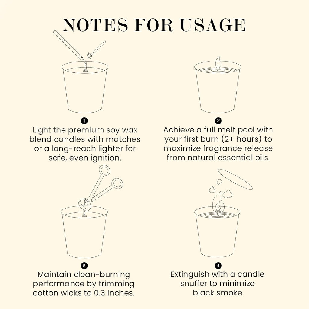 M&SENSE Natural Soy Candle| Vanilla Sandalwood | 5.3 oz | Mini Scented Candles for Relaxation,Meditation, Home Décor | for Bedroom, Office, Party Small