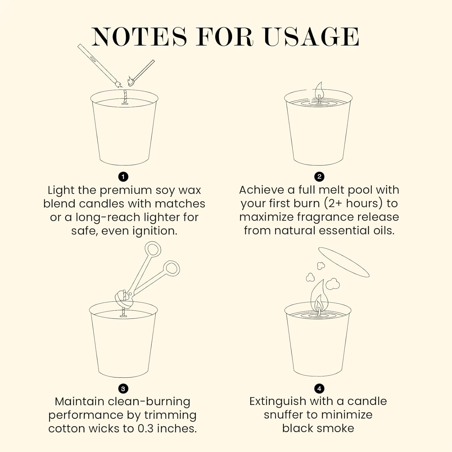 M&SENSE Natural Soy Candle| Vanilla Sandalwood | 5.3 oz | Mini Scented Candles for Relaxation,Meditation, Home Décor | for Bedroom, Office, Party Small