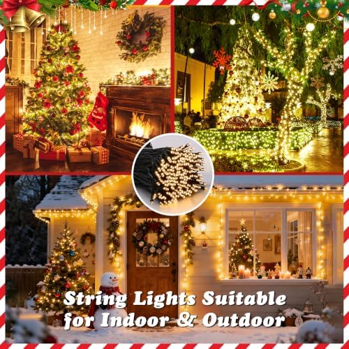 quntis battery powered string lights outdoor, 132ft 300 on a desk or shelf