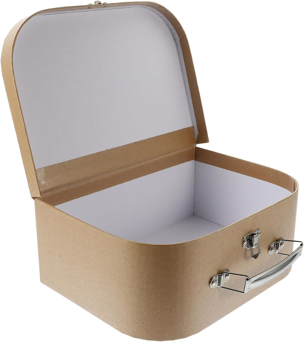 SHINEOFI Paperboard Suitcases Mini Cardboard Suitcase Decorative Wrapping Boxes With Lids Paper Storage Box for Wedding Party Favor Multi-functional Jewelry Storage Suitcase