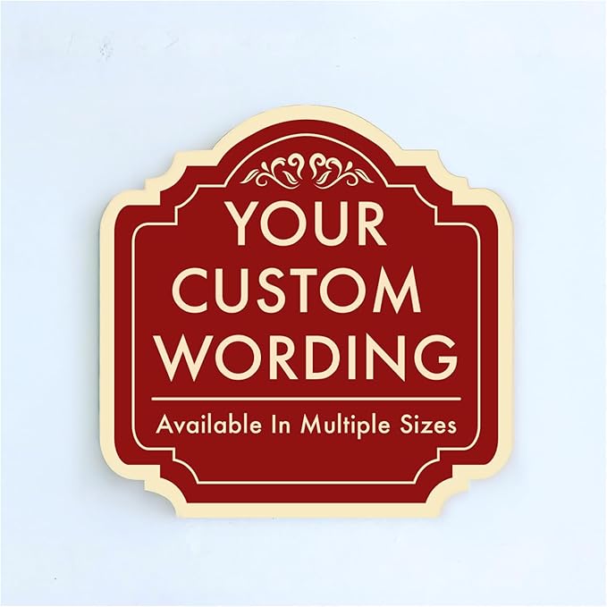 Custom Decorative Outdoor Metal Sign - Personalized Aluminum Driveway Sign, Waterproof, Made in USA - Design 2 Red Brick 18x18 In