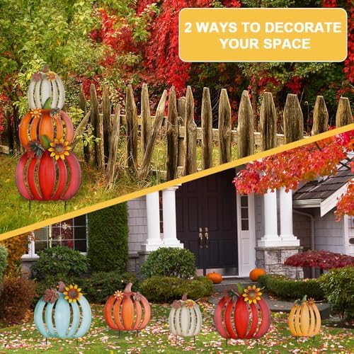 hogardeck Fall Decorations for Home Outdoor, 2 PCS 34" Decorative Garden...