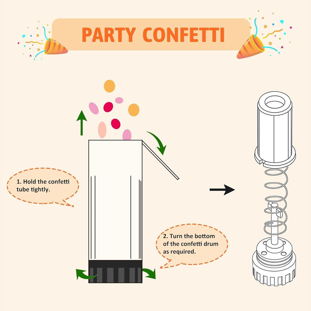 Confetti Poppers Cannons for Wedding Birthday Graduation Baby Shower Anniversary Christmas New Year's Kids Fun Party Supplies Decorations and Favors (Gold)
