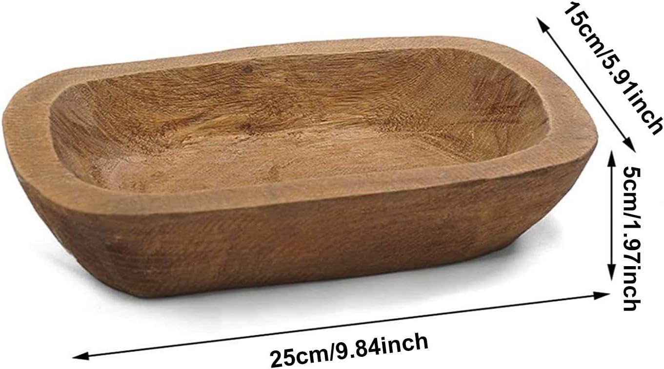Bowl for Candle Wooden Decorative for Table Centerpiece DIY Kitchen