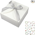 WEWILUCK Large White Gift Box, 10 Pack Decorative Gift Boxes with Ribbons for Presents Bulk(8x8x4 Inches)
