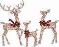 navine 4.85ft 3-piece large lighted christmas deer family, main product view