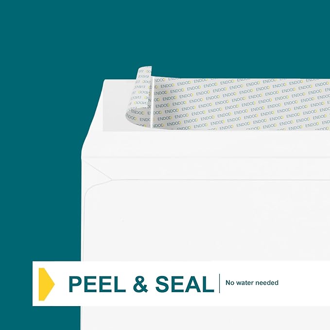 6x9 Booklet Envelopes - 100 Pack - Self Seal White Letter Mailing Envelopes With Peel & Seal Closure - Open-Side, 28 Lb Paper - Plain for Business and Personal Use