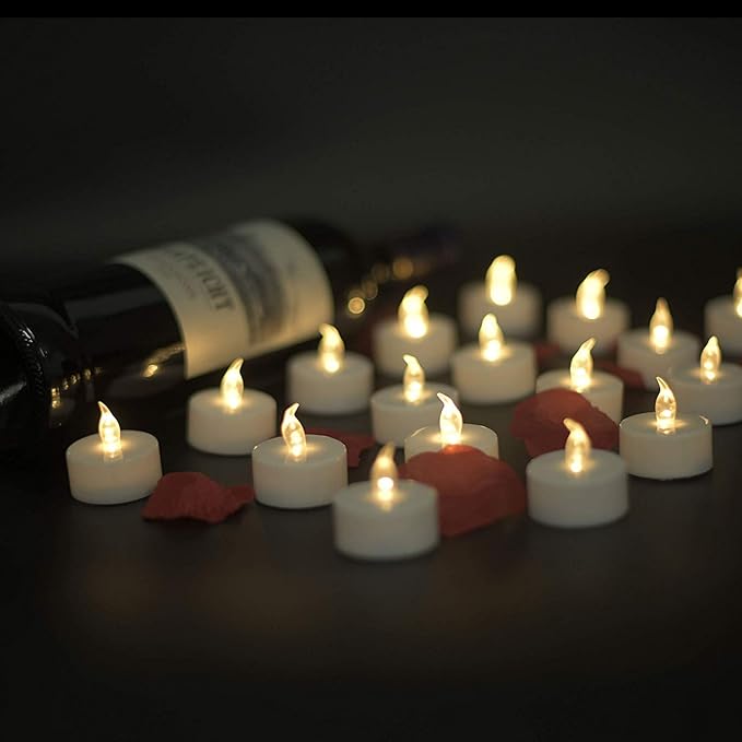 Nancia Tea Lights, 150PACK Flameless LED Tea Lights Candles, Flickering Warm White, 200 Hours Battery-Powered Tea Light, Ideal Party, Wedding, Birthday, Gifts Home Decoration