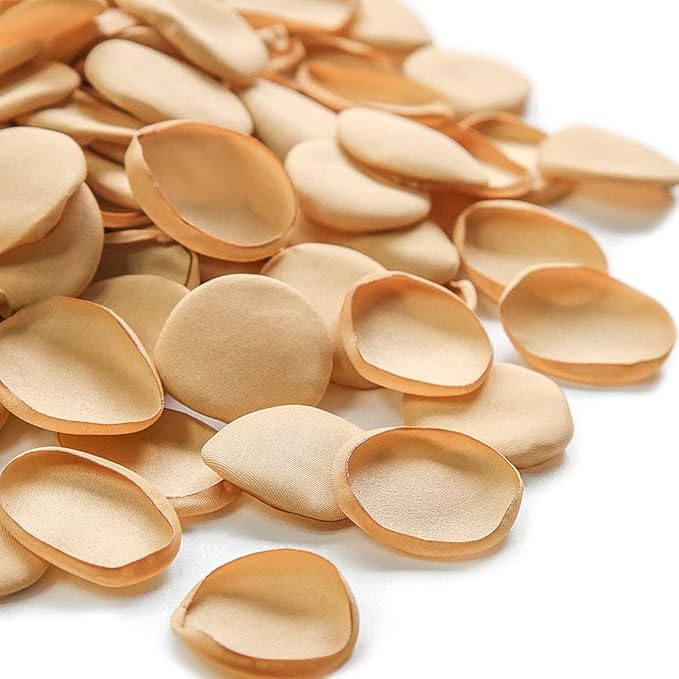 Floroom 300pcs Rose Petals Gold Faux Silk Flower Petals for Wedding Flower Girl Basket Aisle Scatter Dinner Table Centerpieces Party Confetti Bridal Shower Romantic Night Decoration