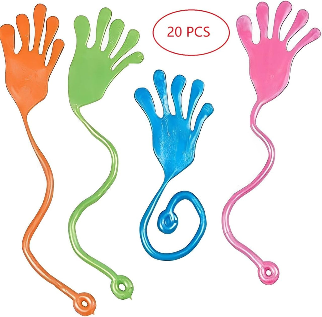 Tuko 20PCS Sticky Hands, Sticky Finger, Kids' Party Favor Sets, Fun Toys, Party Favors, Wacky Fun Stretchy Sticky Hands, Halloween Party Favors, Birthday Parties, Toys for Sensory Kids,20PCS