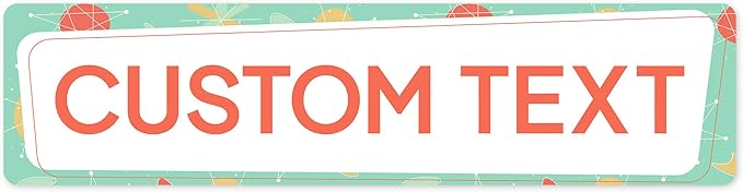 Custom Sign, Custom Street Sign, 11 Font Colors, 13 Font Styles, 4 Hole Options, 22 Sizes, 3x12 Inches, Rust Free DiBound, Fade Resistant, Made in USA by My Sign Center (Mid-Century Modern 2)