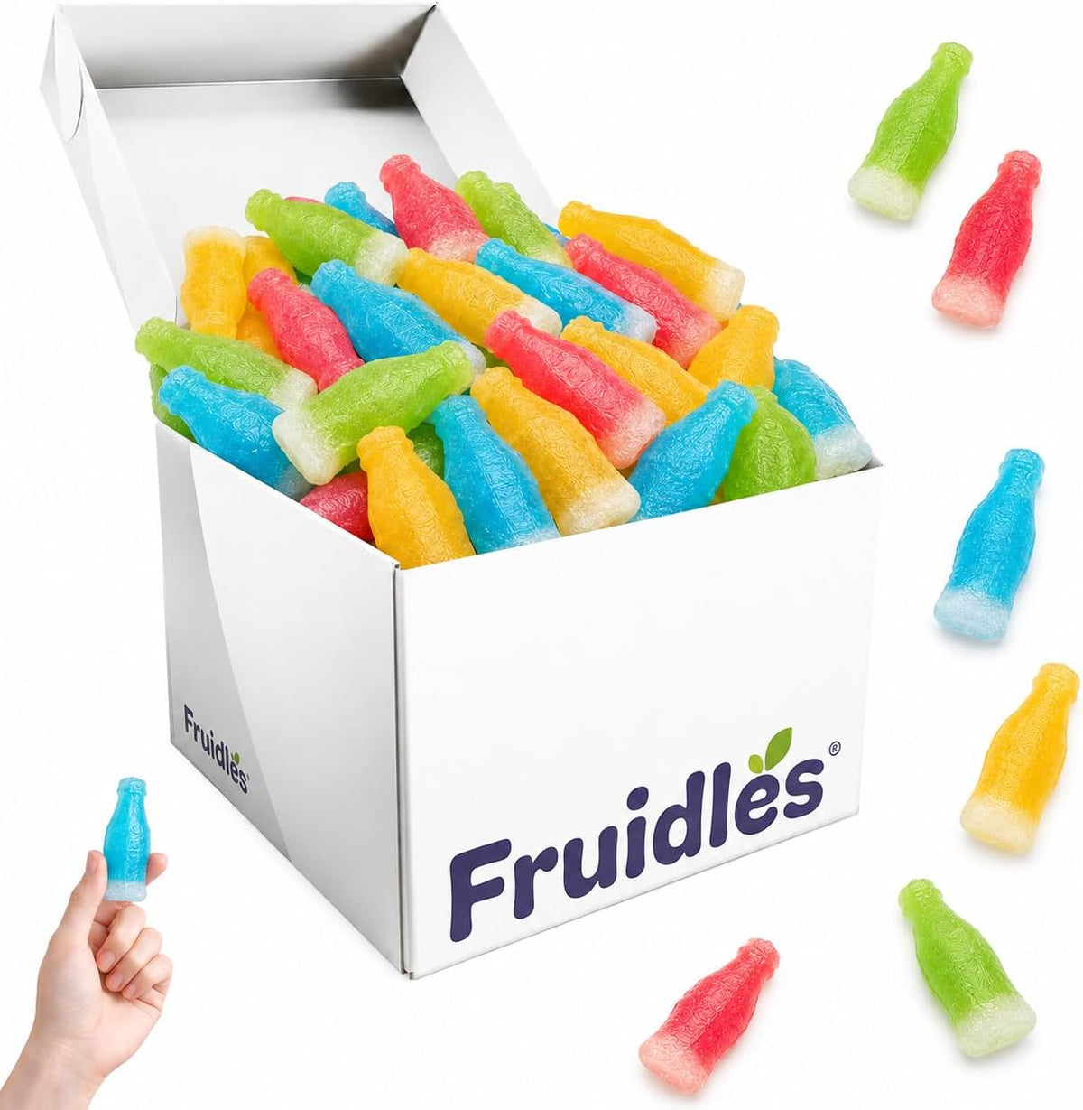 Fruidles Original Wax Bottles Candy Drinks, 5-Pounds Liquid Filled Mini Drink...