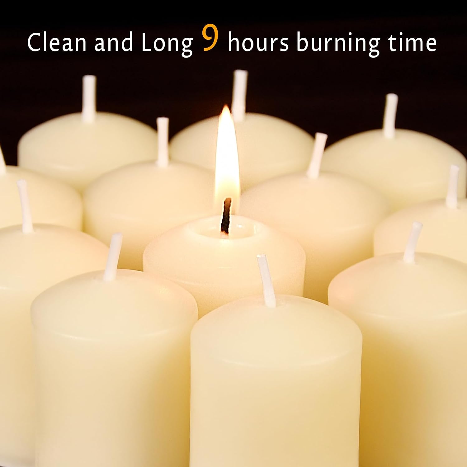 TELOSMA Natural Beeswax Candles Drippless - Smokeless Pure Beeswax Votive Candles - Mini Beeswax Pillar Candle for Home, Restaurants, Parties Decorations -Pack of 12, Off White