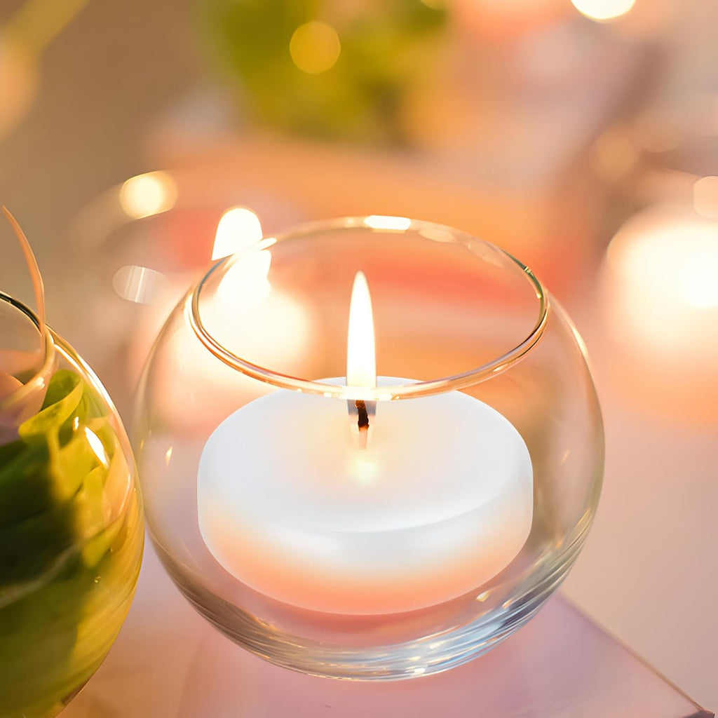 White Floating Candles-3 Inch Unscented Dripless Wax 13-15 Hours Burning,36 Pack for Centerpieces Floating Candles, for Cylindrical Vases, Swimming Pool,Restaurant,Wedding,Party Decoration
