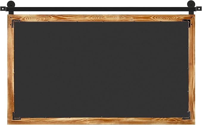 COGOOD Farmhouse Bathroom Mirror - 45 x 30 Large Rectangle Barn Door Mirror for Vanity, Bedroom, Living Room Wall Decor (Brown)