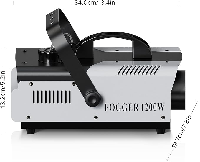 1200W RGB Fog Machine, 6 Colorful LED Lights for Smoke Machine Indoor/Outdoor Use, Perfect for Halloween Parties, Weddings, and Stage Effects 4PC
