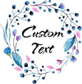 Custom Stickers for Weddings, Birthdays & Businesses - Personalized Labels with Your Logo - Waterproof, Fade and Heat Resistant - Pack of 100-1000 (Wreath L, 2 Inch)