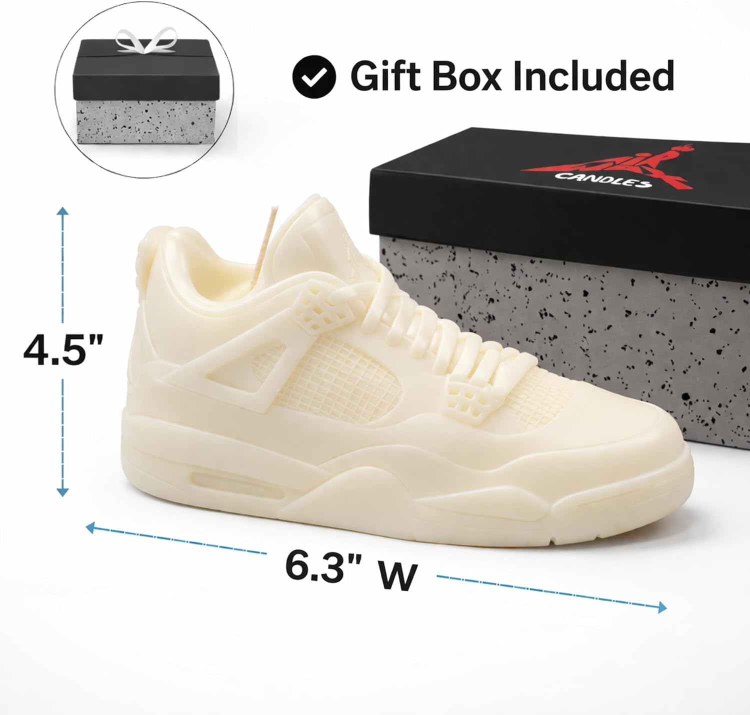 Sneaker Candle with GiftBox - Air Wax - Hypebeast Gift for Teenage Boys - Gifts for Men Candles - Sneakerhead Gifts for Teenage Boys - Unique Gift for Him - Sneaker Head Room Decor