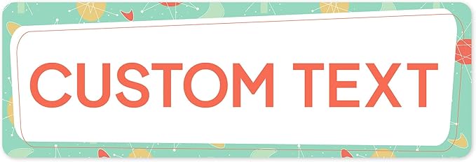 Custom Sign, Custom Street Sign, 11 Font Colors, 13 Font Styles, 4 Hole Options, 22 Sizes, 6x18 Inches, Rust Free DiBound, Fade Resistant, Made in USA by My Sign Center (Mid-Century Modern 1)